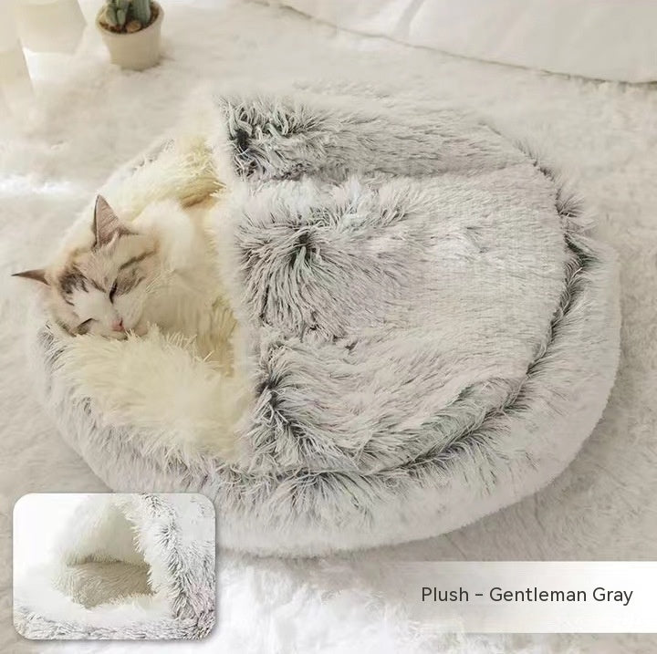 2 In 1 Dog And Cat Anti-Anxiety Cozy Bed