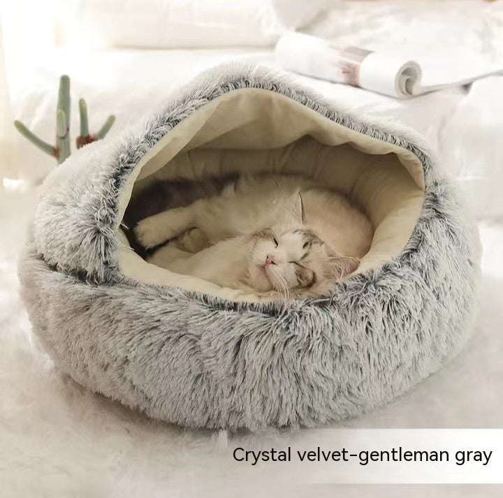 2 In 1 Dog And Cat Anti-Anxiety Cozy Bed